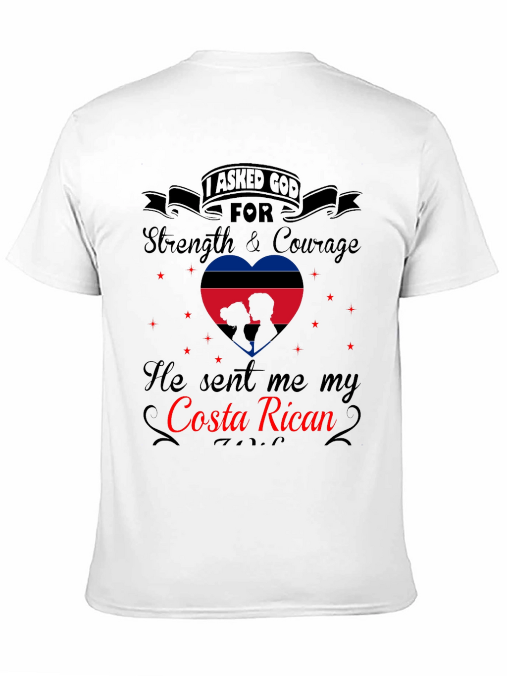 Costa Rican Love Black T-Shirt