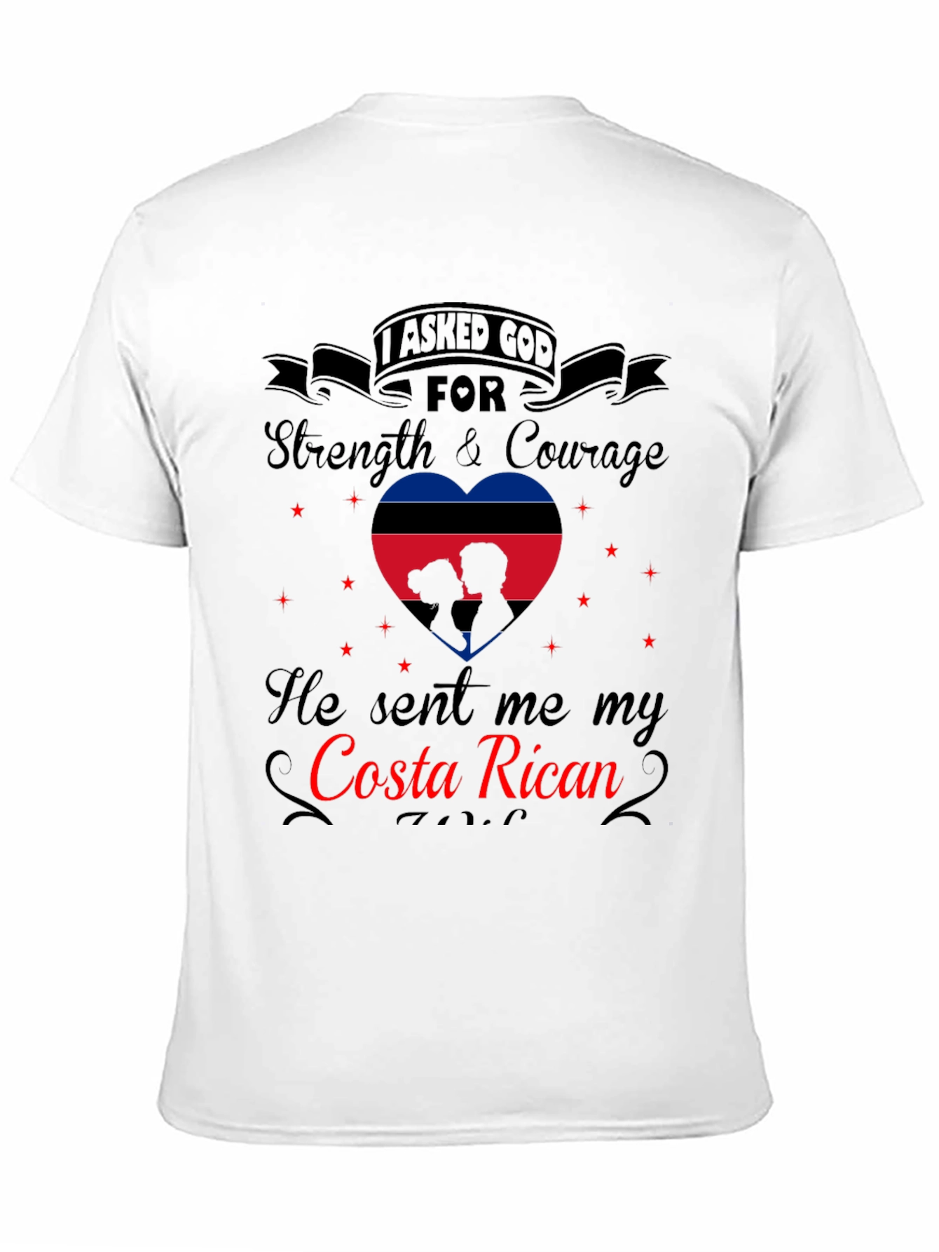 Costa Rican Love Black T-Shirt