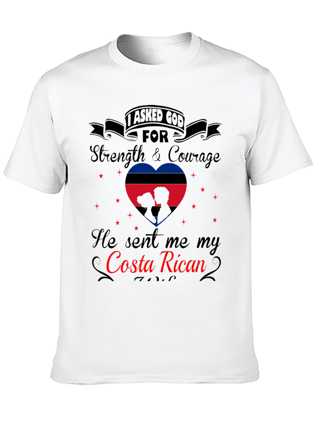 Costa Rican Love Black T-Shirt