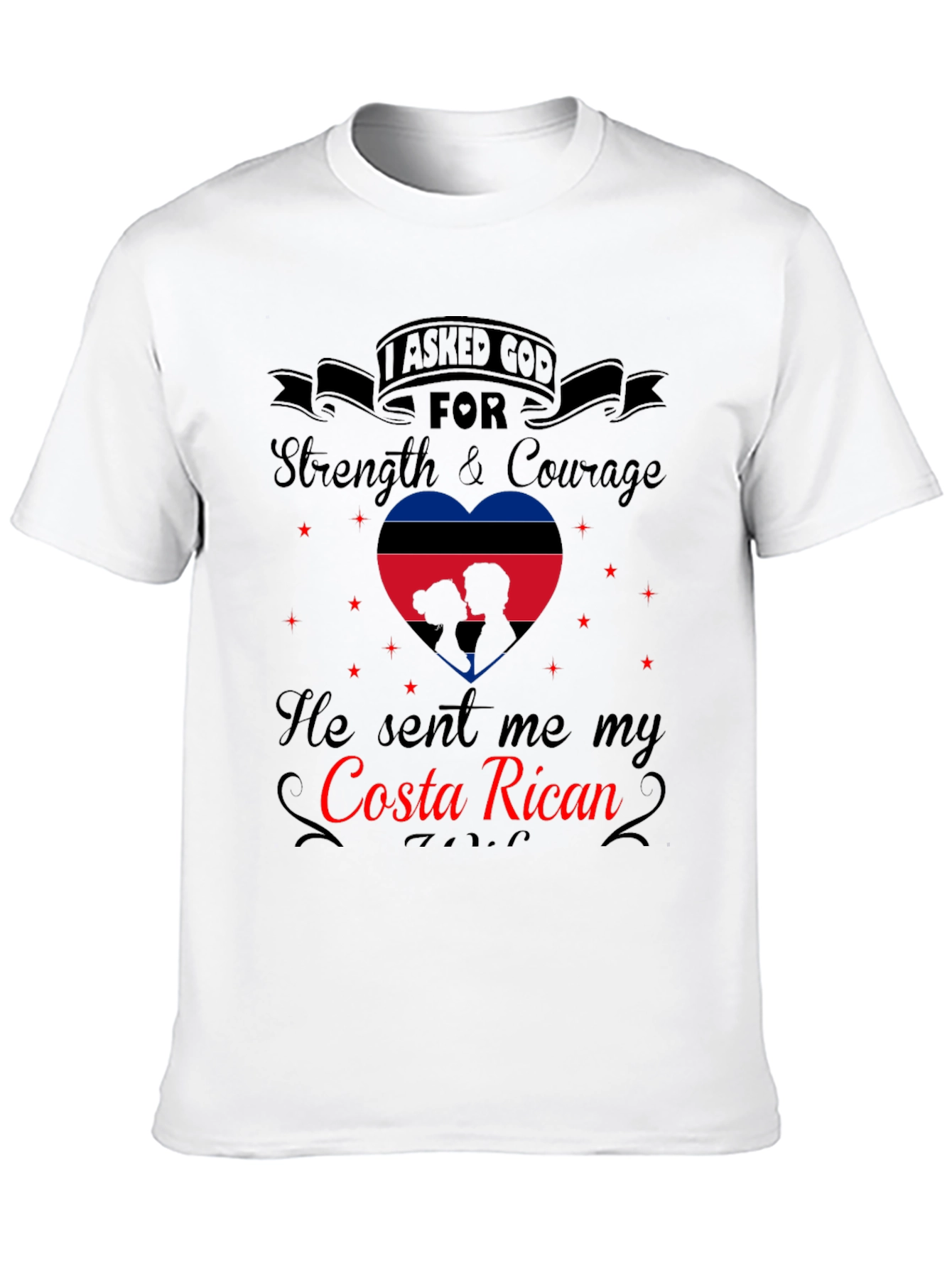 Costa Rican Love Black T-Shirt
