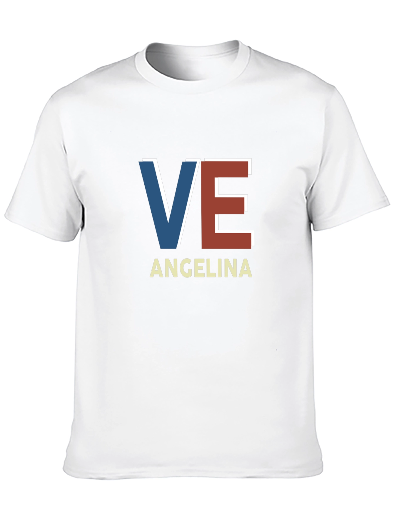 VE Angelina Tee - Trendy Initial Graphic T-Shirt