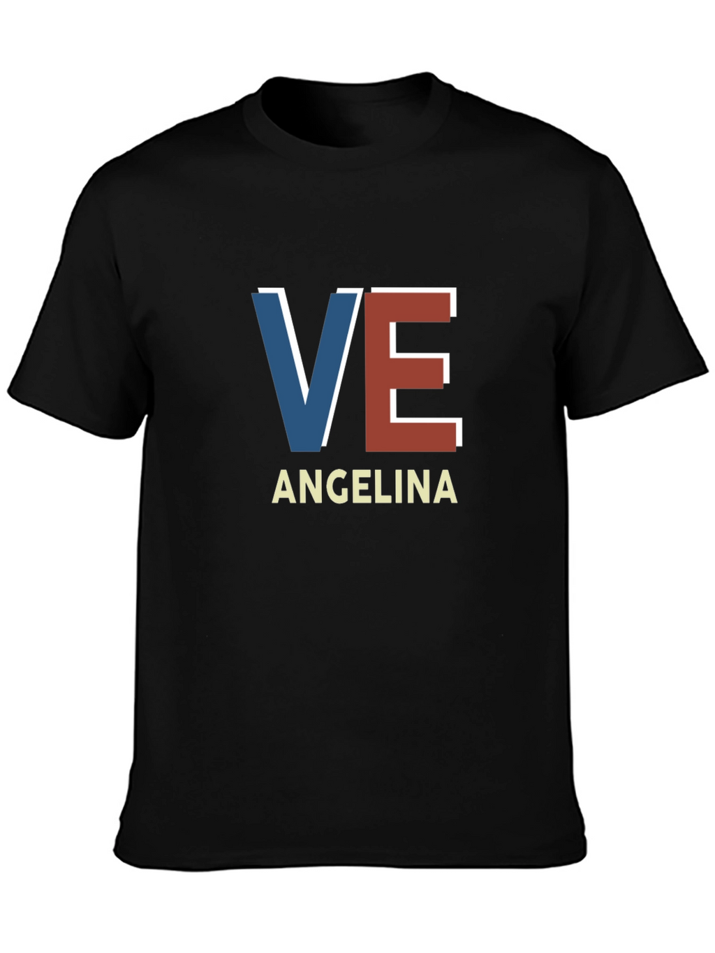 VE Angelina Tee - Trendy Initial Graphic T-Shirt