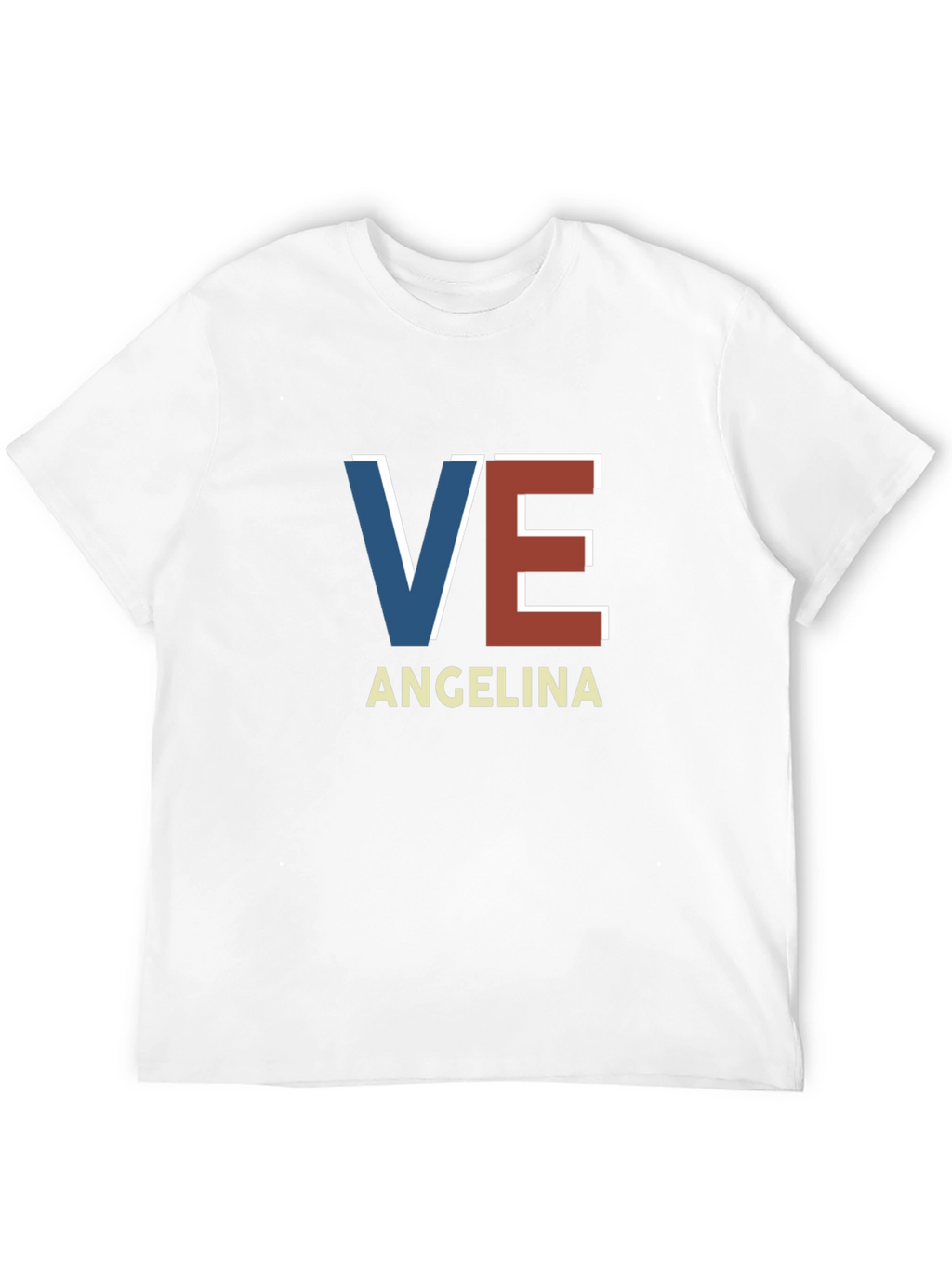VE Angelina Tee - Trendy Initial Graphic T-Shirt