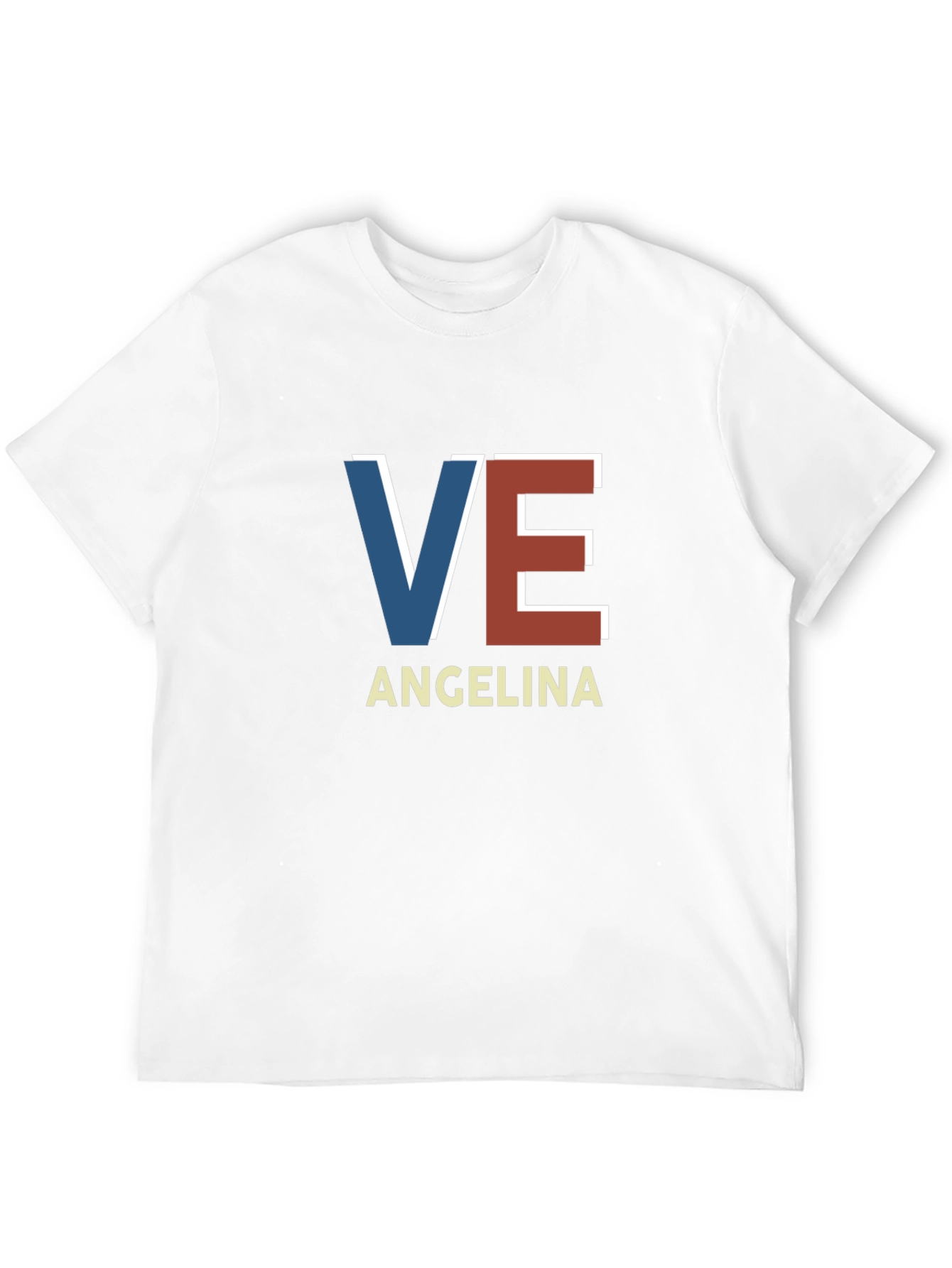 VE Angelina Tee - Trendy Initial Graphic T-Shirt