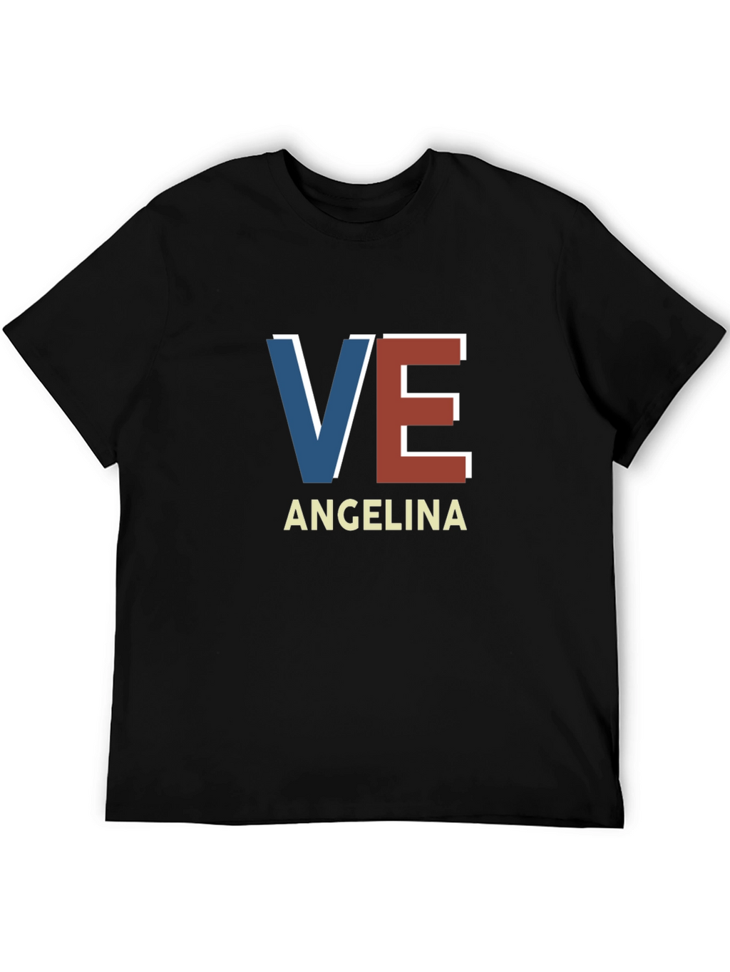 VE Angelina Tee - Trendy Initial Graphic T-Shirt
