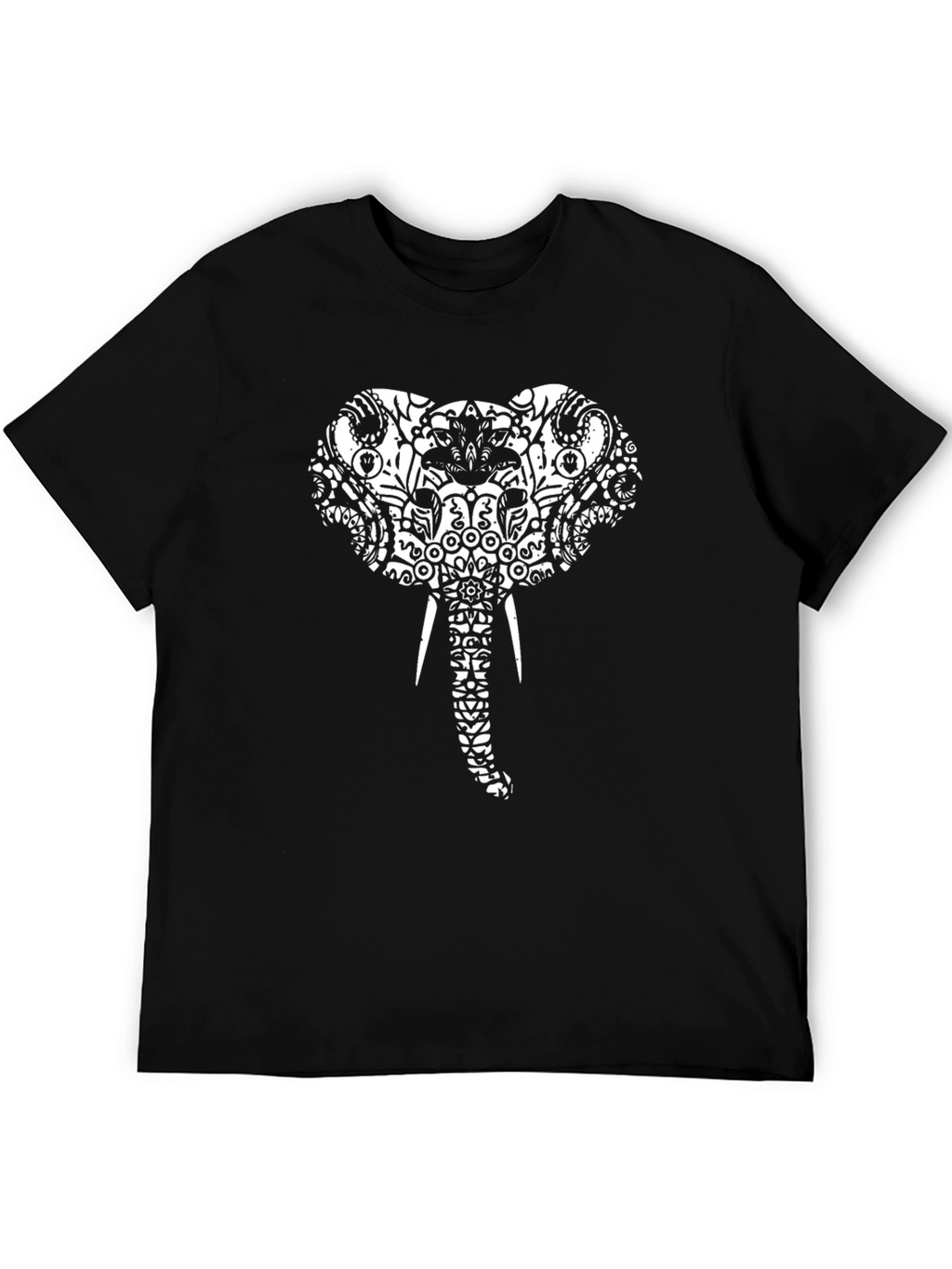 Elephant Graphic Tee - Black Cotton Comfort