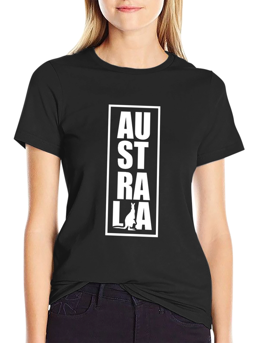 Australia Kangaroo T-Shirt - Black Graphic Tee