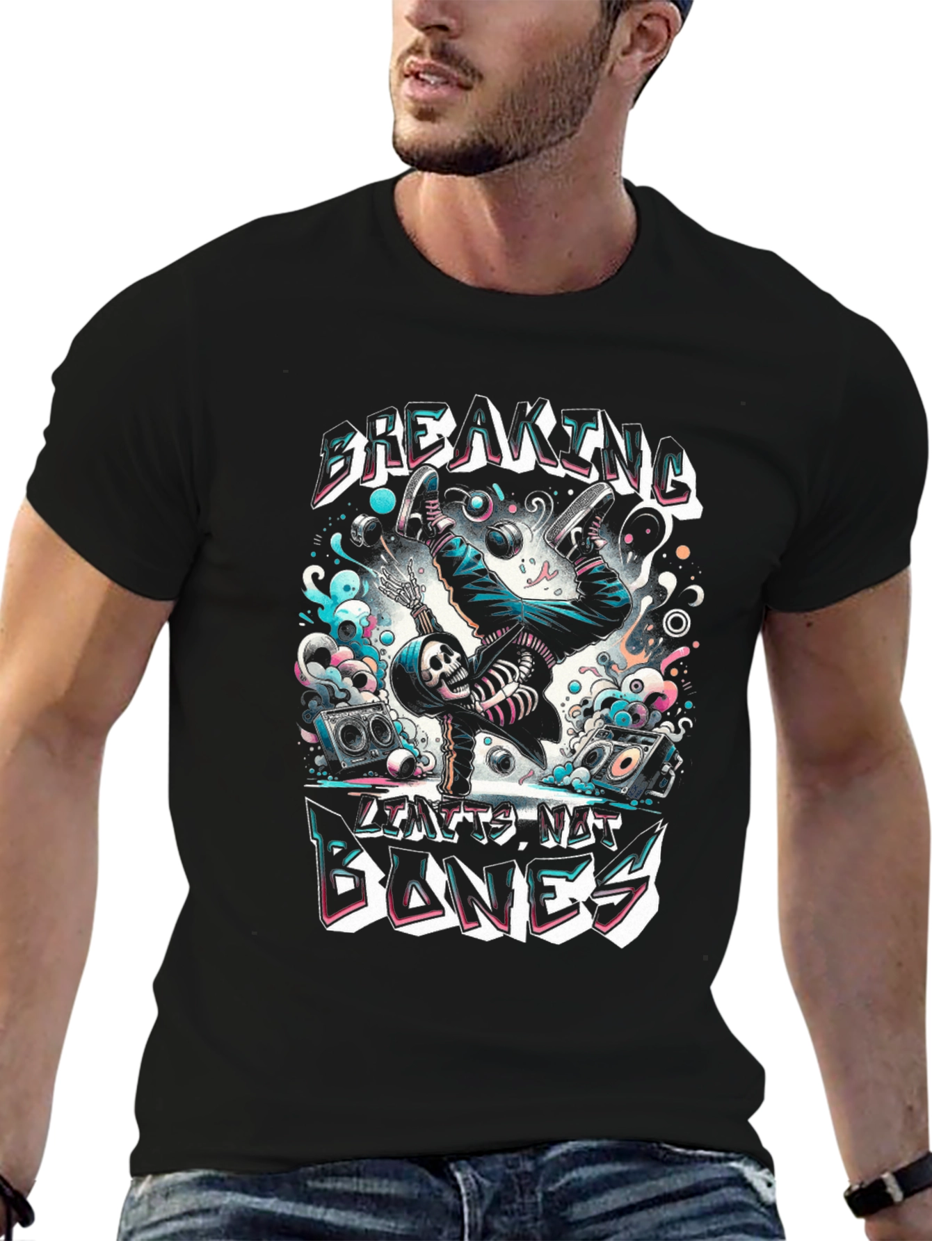 Breaking Bones Skeleton Graphic Tee