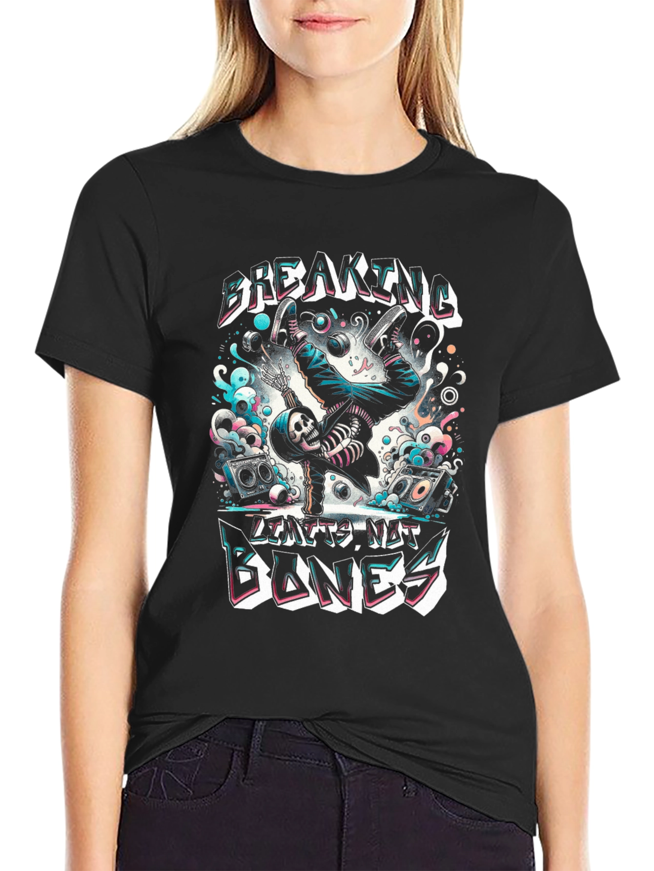 Breaking Bones Skeleton Graphic Tee