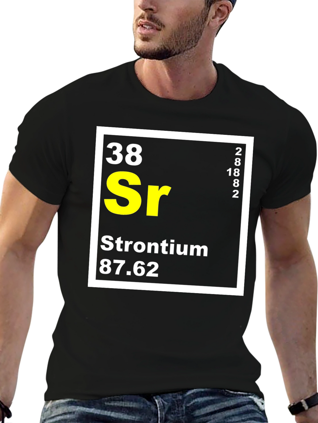 Strontium Periodic Table T-Shirt Science Geek Tee