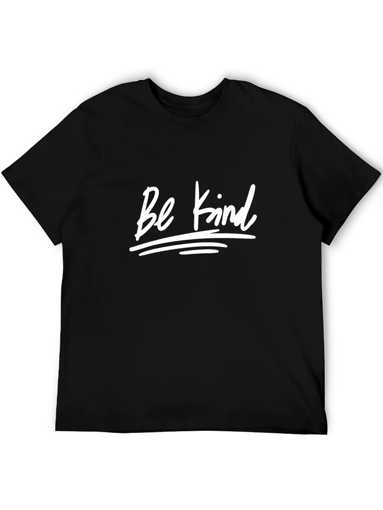 Be Kind Graphic Tee - Black Cotton Casual T-Shirt