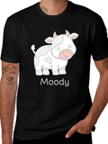 Moody Cow Graphic T-Shirt - Soft Cotton Tee
