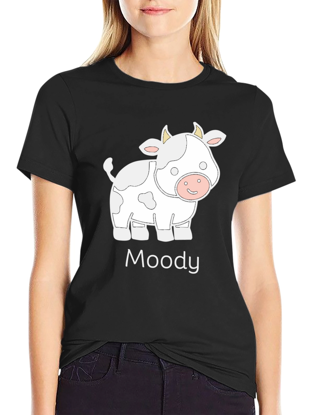 Moody Cow Graphic T-Shirt - Soft Cotton Tee