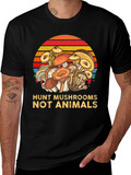 Hunt Mushrooms Not Animals Tee - Vegan Friendly Shirt