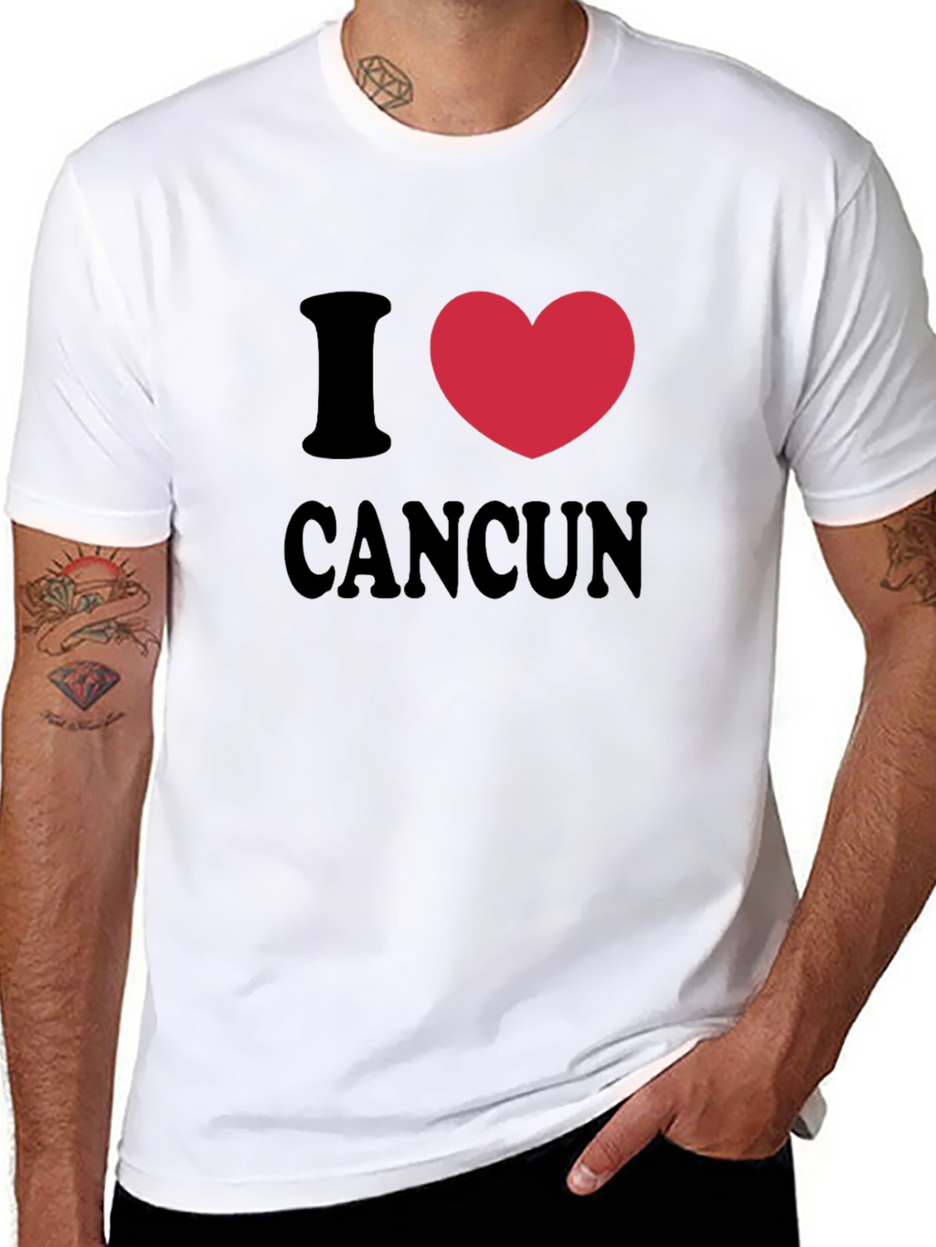 I Love Cancun T-Shirt - Heart Graphic Tee