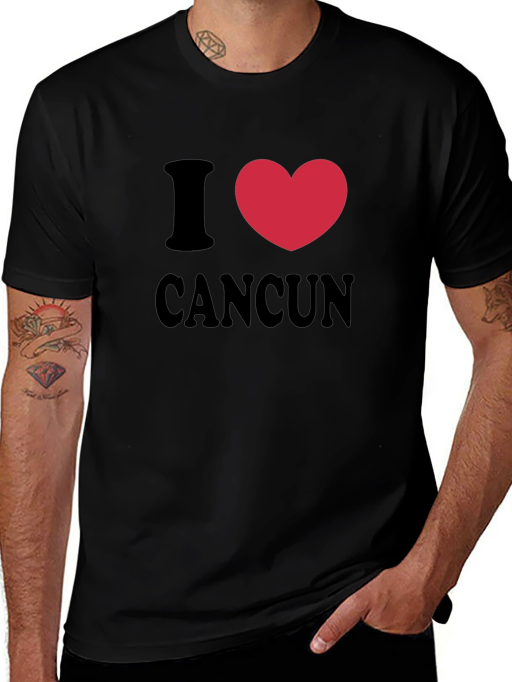 I Love Cancun T-Shirt - Heart Graphic Tee