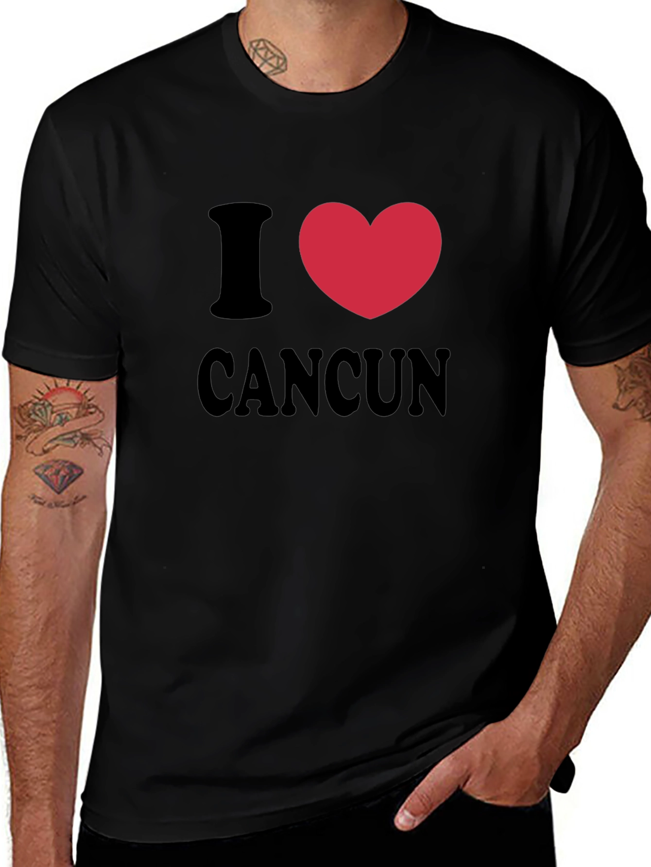 I Love Cancun T-Shirt - Heart Graphic Tee