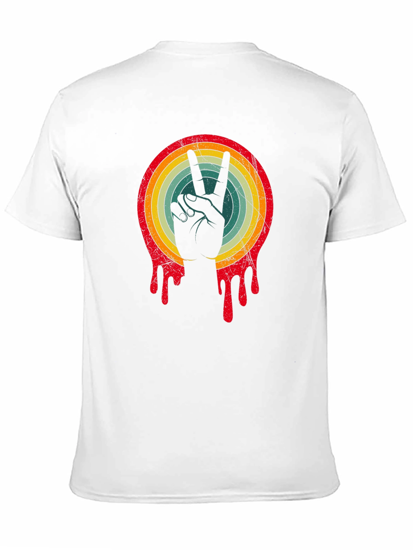Retro Peace Sign Graphic Tee - Relaxed Fit
