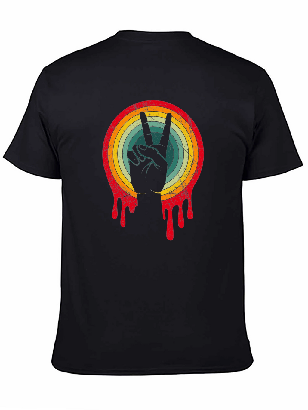 Retro Peace Sign Graphic Tee - Relaxed Fit