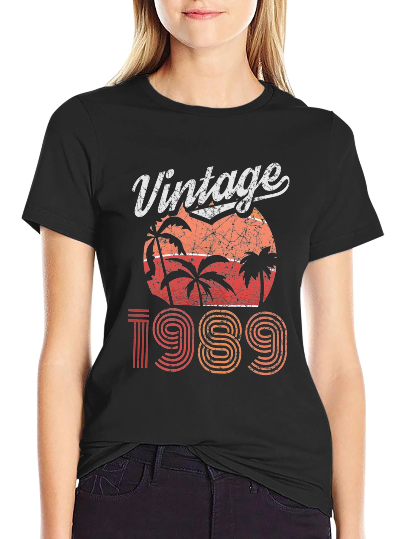 Vintage 1989 Palm Tree Graphic T-Shirt