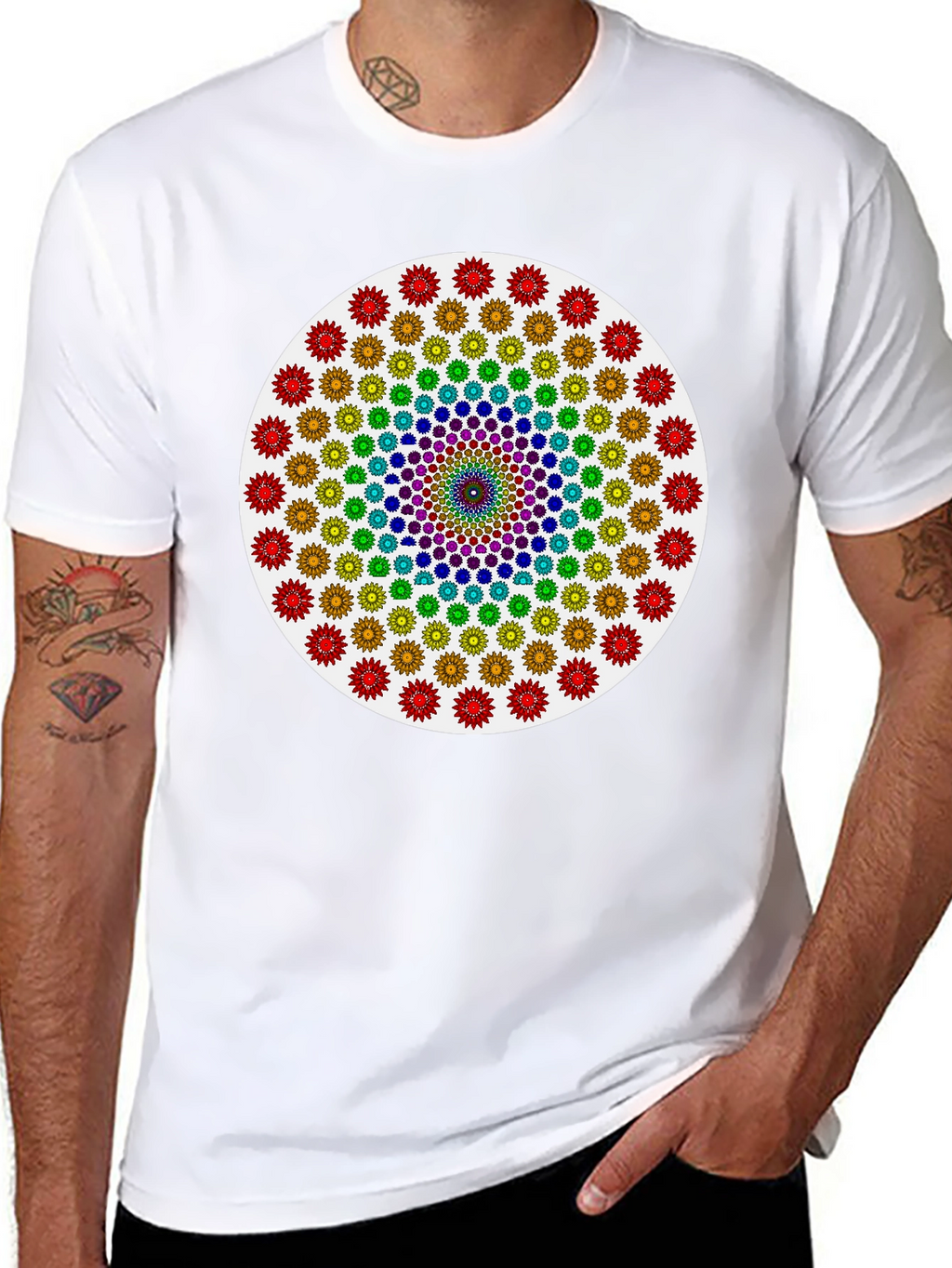 Rainbow Mandala Graphic Tee