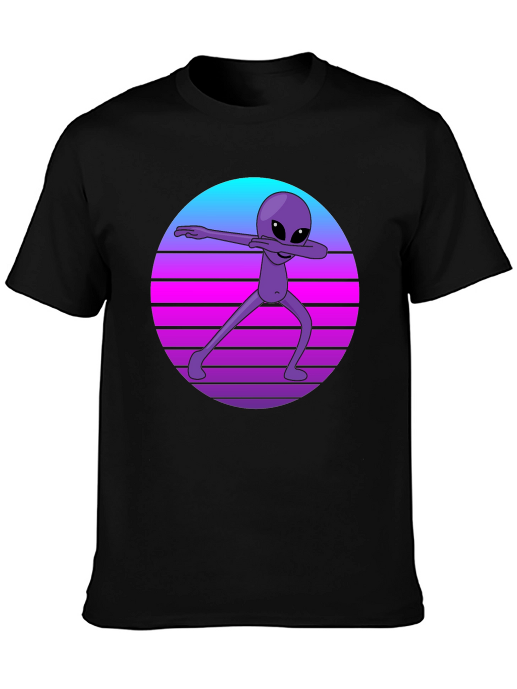Retro Alien Dab T-Shirt - Black Tee