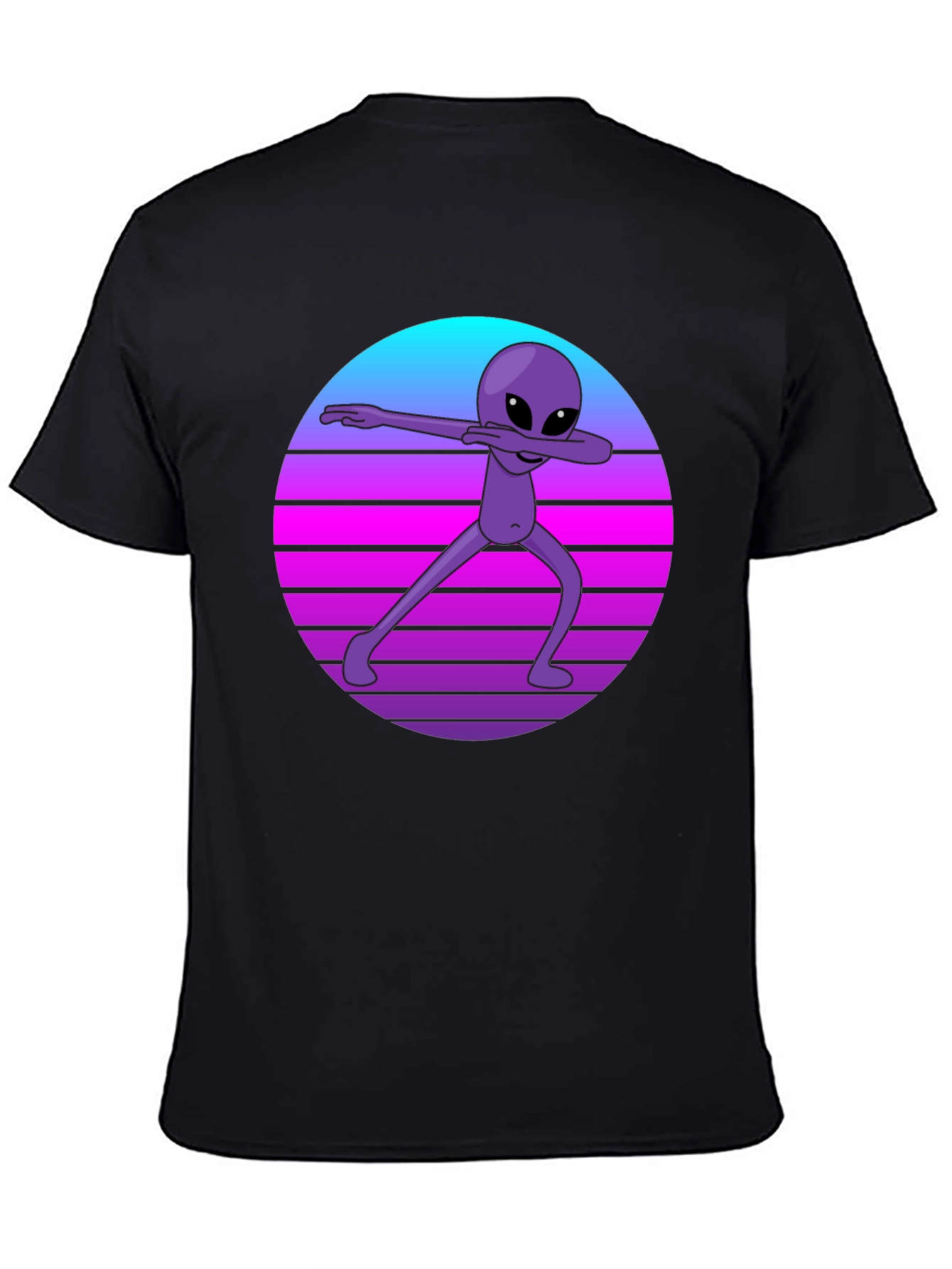 Retro Alien Dab T-Shirt - Black Tee