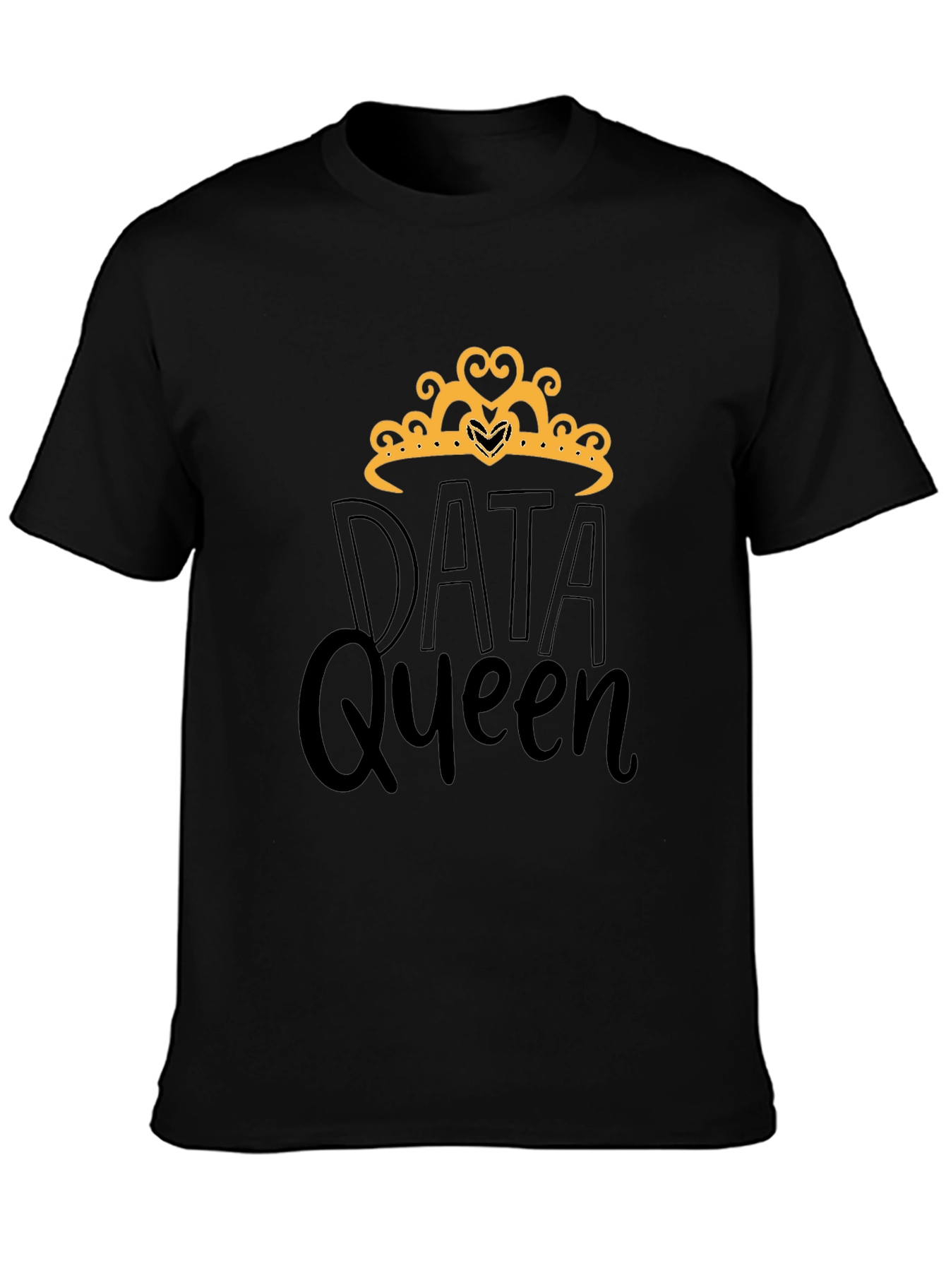 Data Queen Black Graphic Tee Shirt