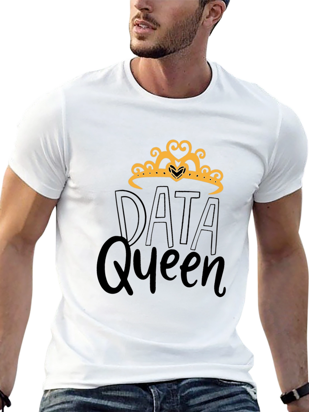 Data Queen Black Graphic Tee Shirt
