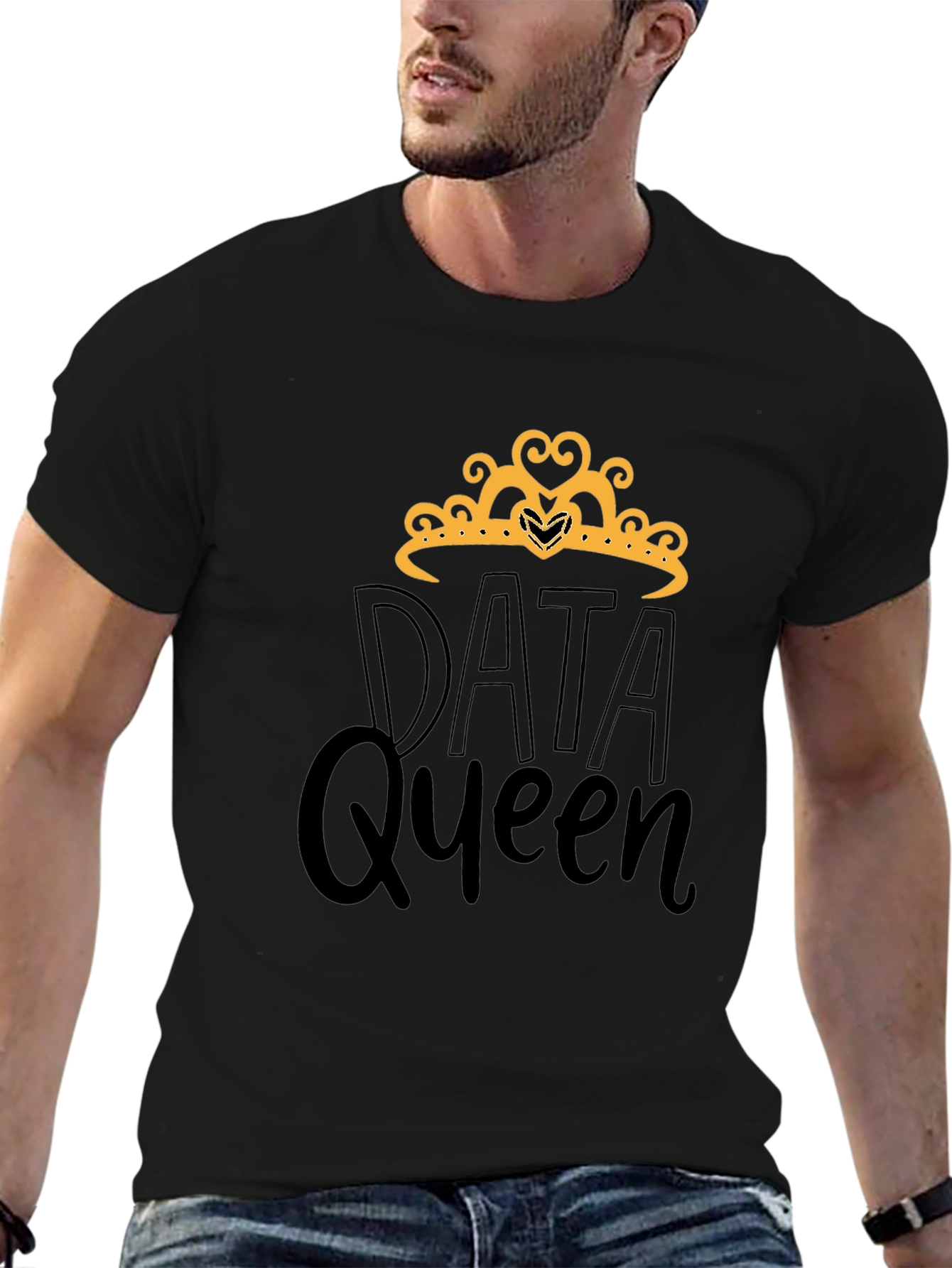 Data Queen Black Graphic Tee Shirt