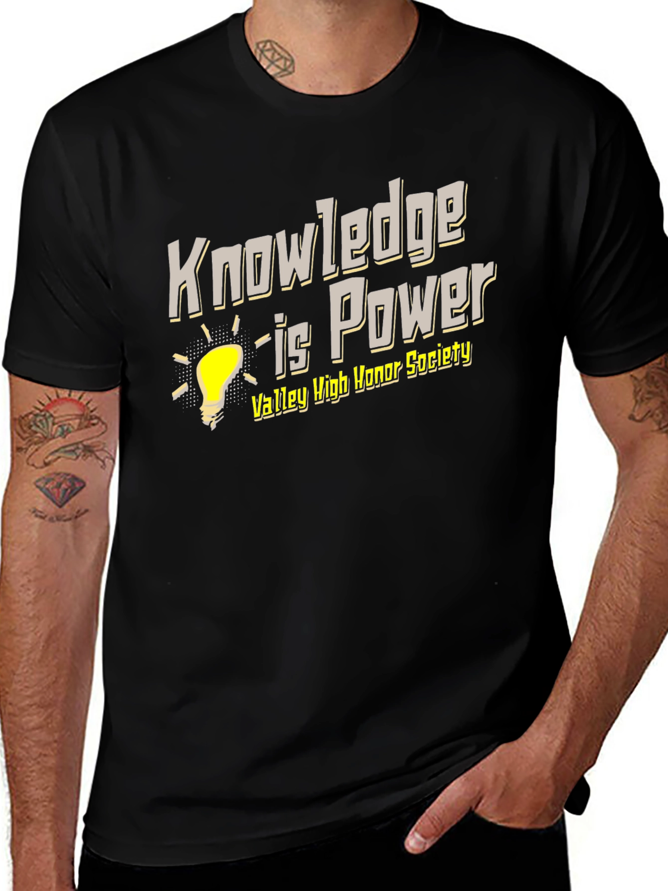 Knowledge is Power Black T-Shirt
