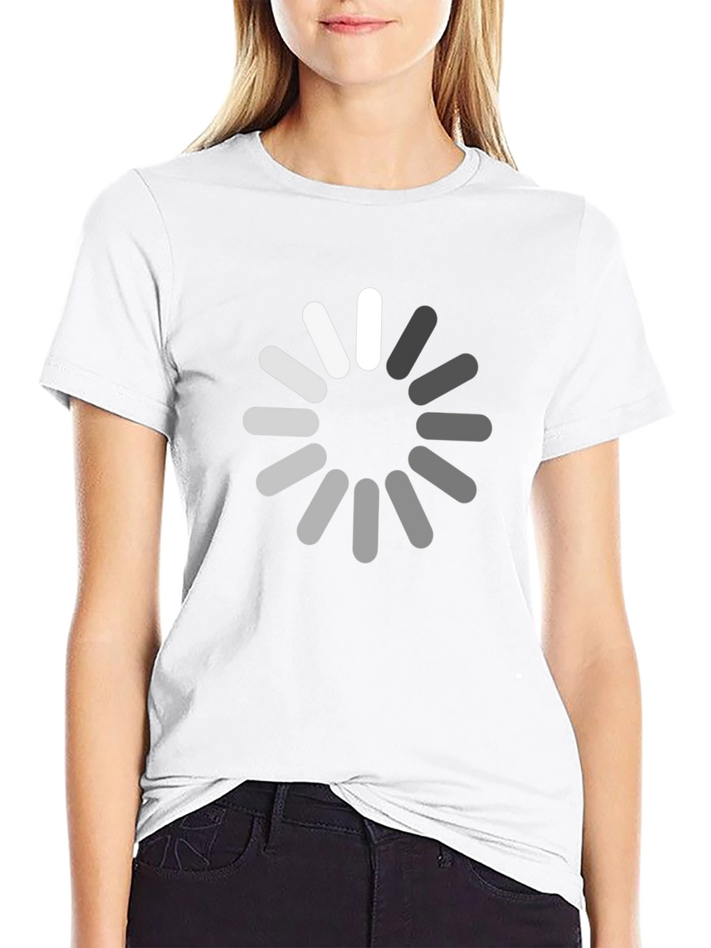 Loading Circle Graphic Black T-Shirt