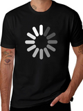 Loading Circle Graphic Black T-Shirt