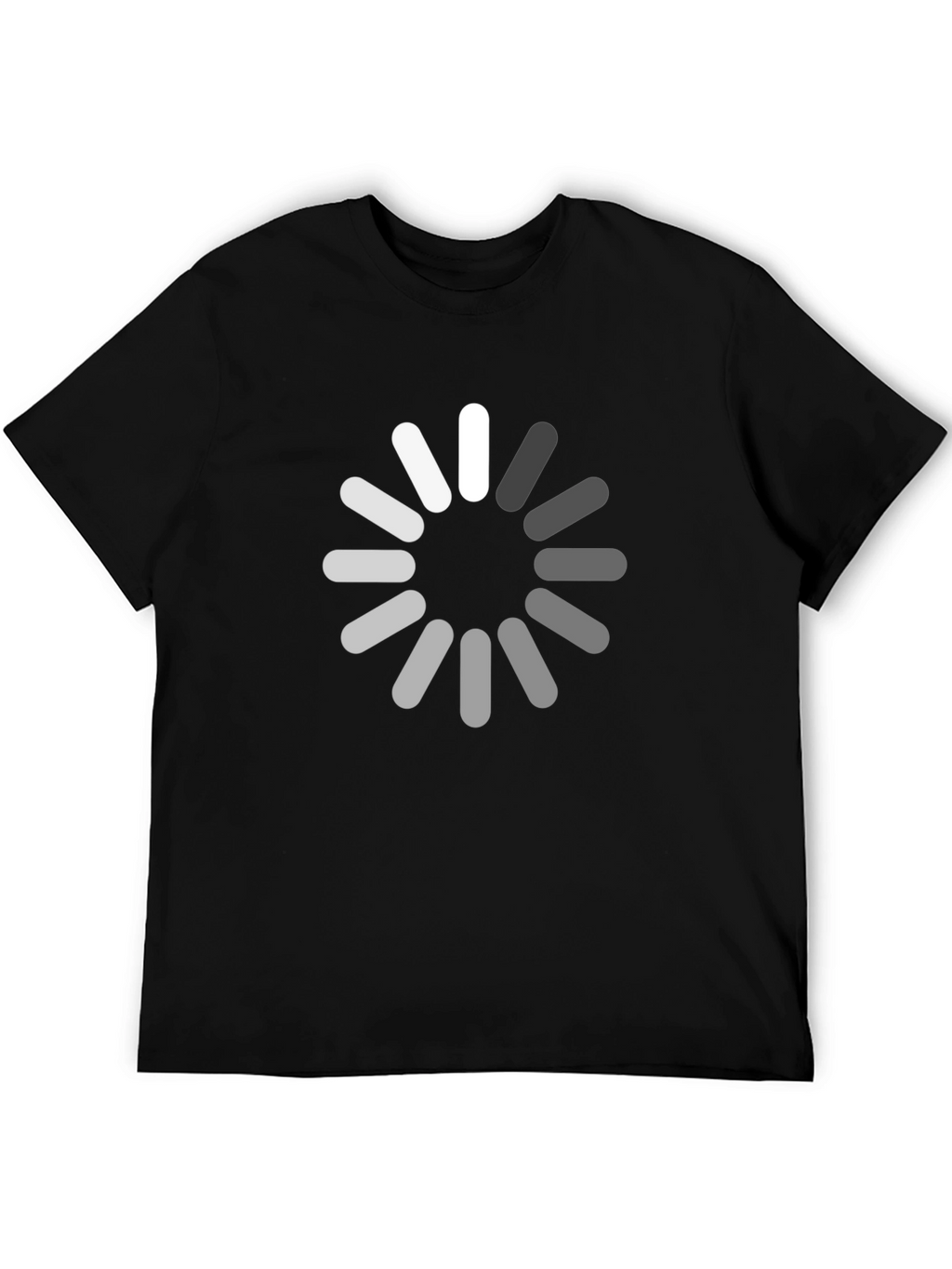 Loading Circle Graphic Black T-Shirt
