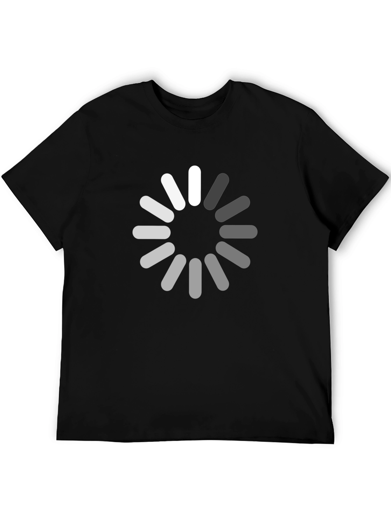 Loading Circle Graphic Black T-Shirt