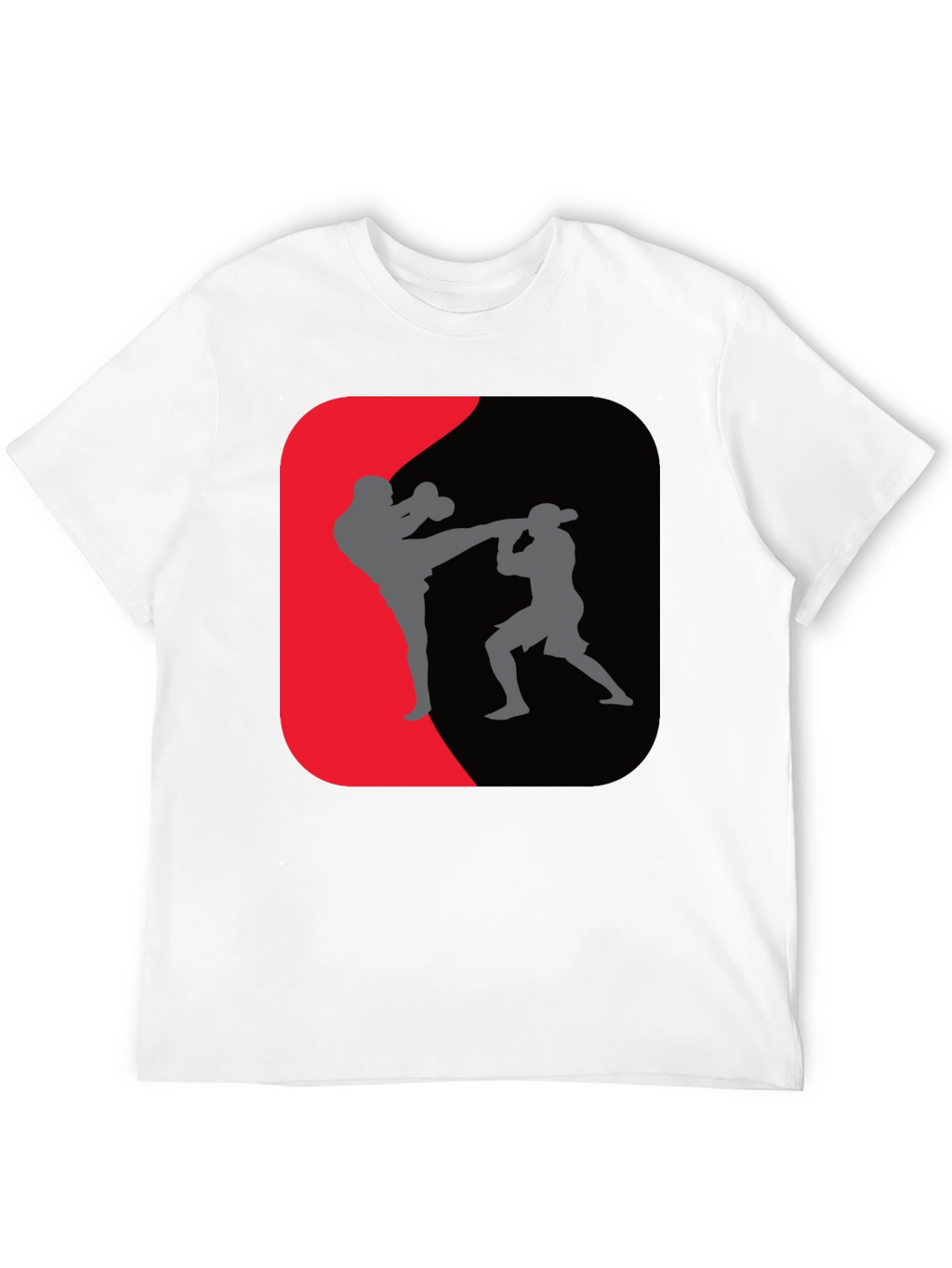 Martial Arts Kickboxing Graphic Tee - Black