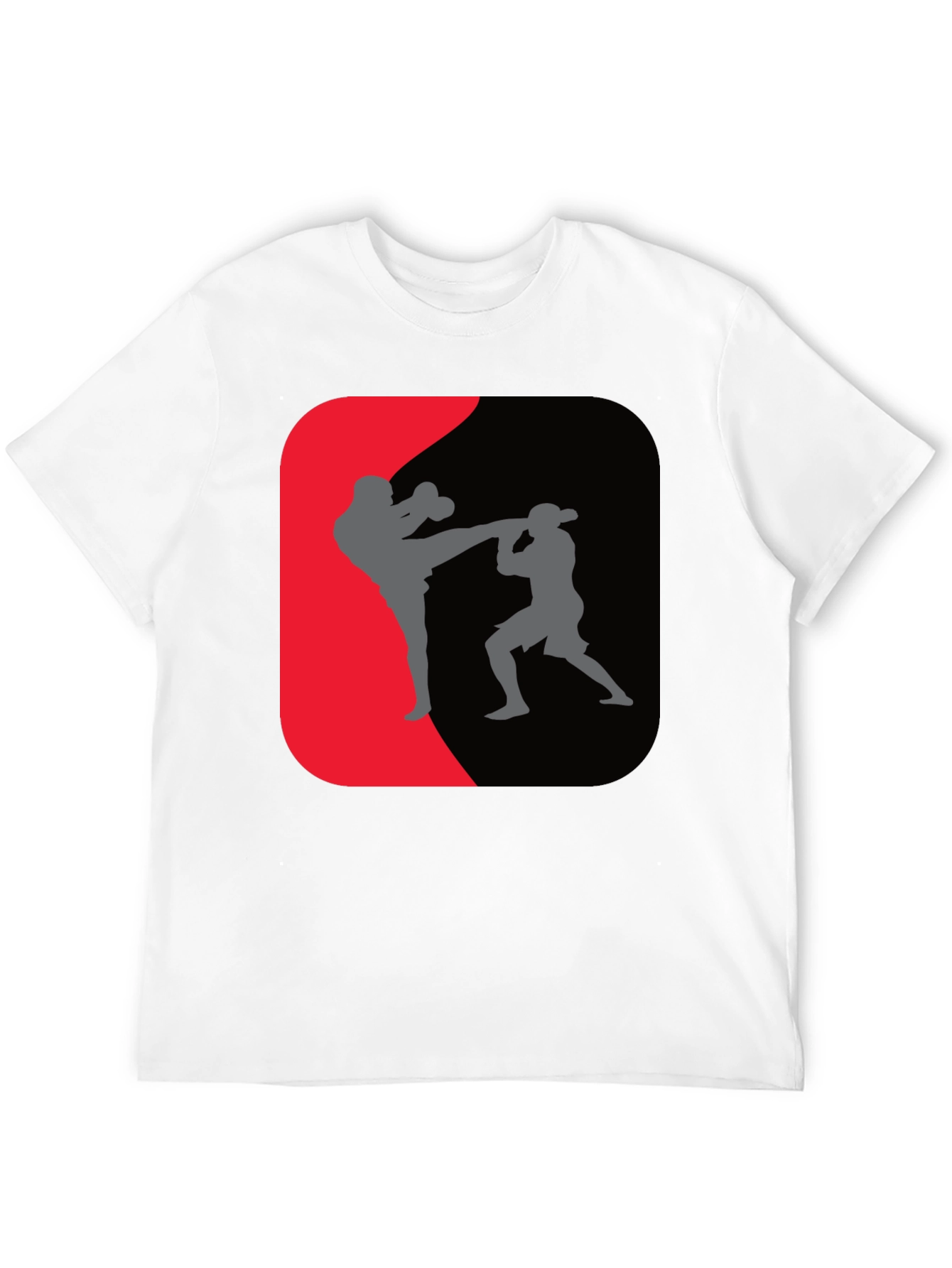 Martial Arts Kickboxing Graphic Tee - Black