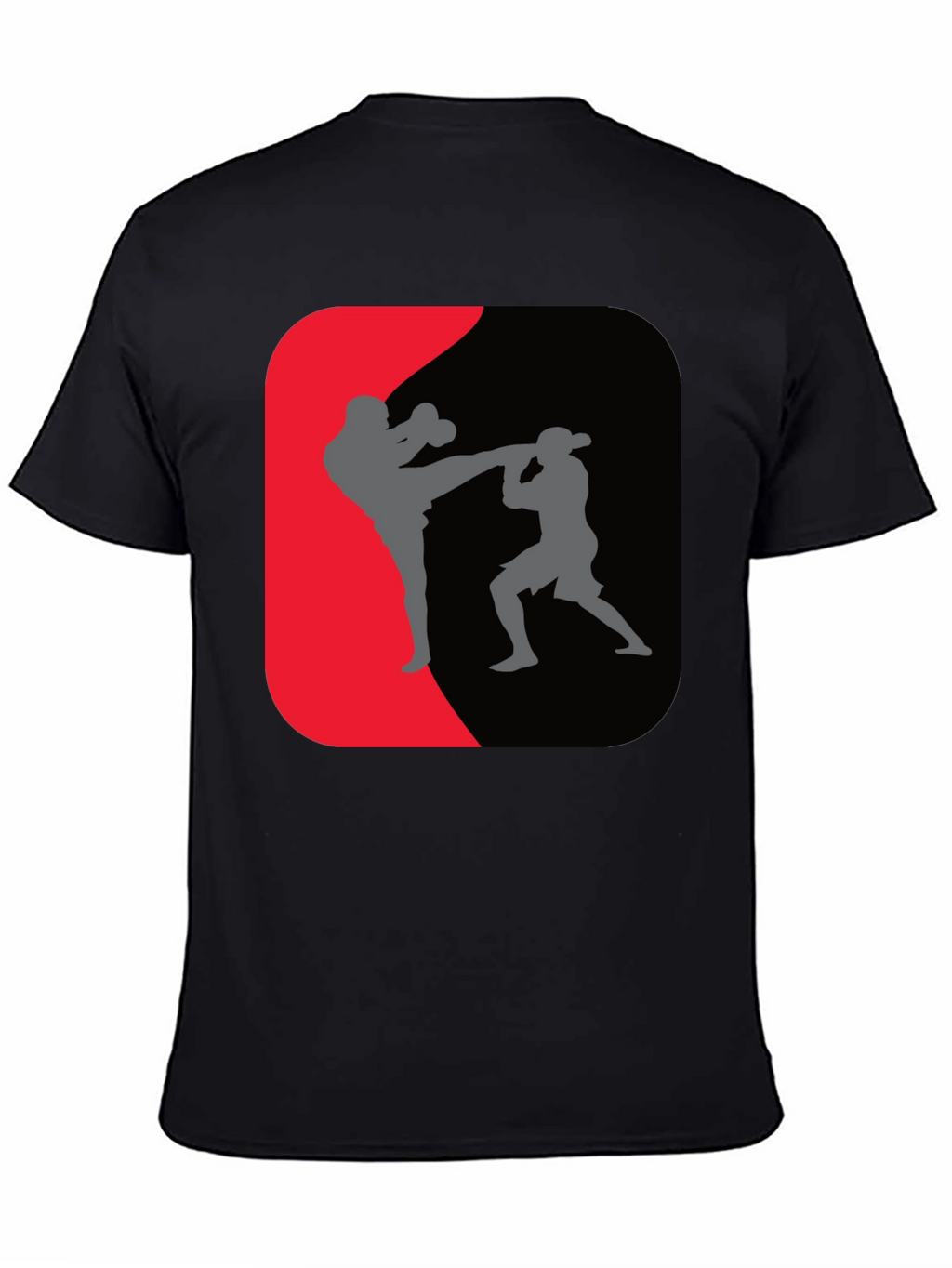Martial Arts Kickboxing Graphic Tee - Black