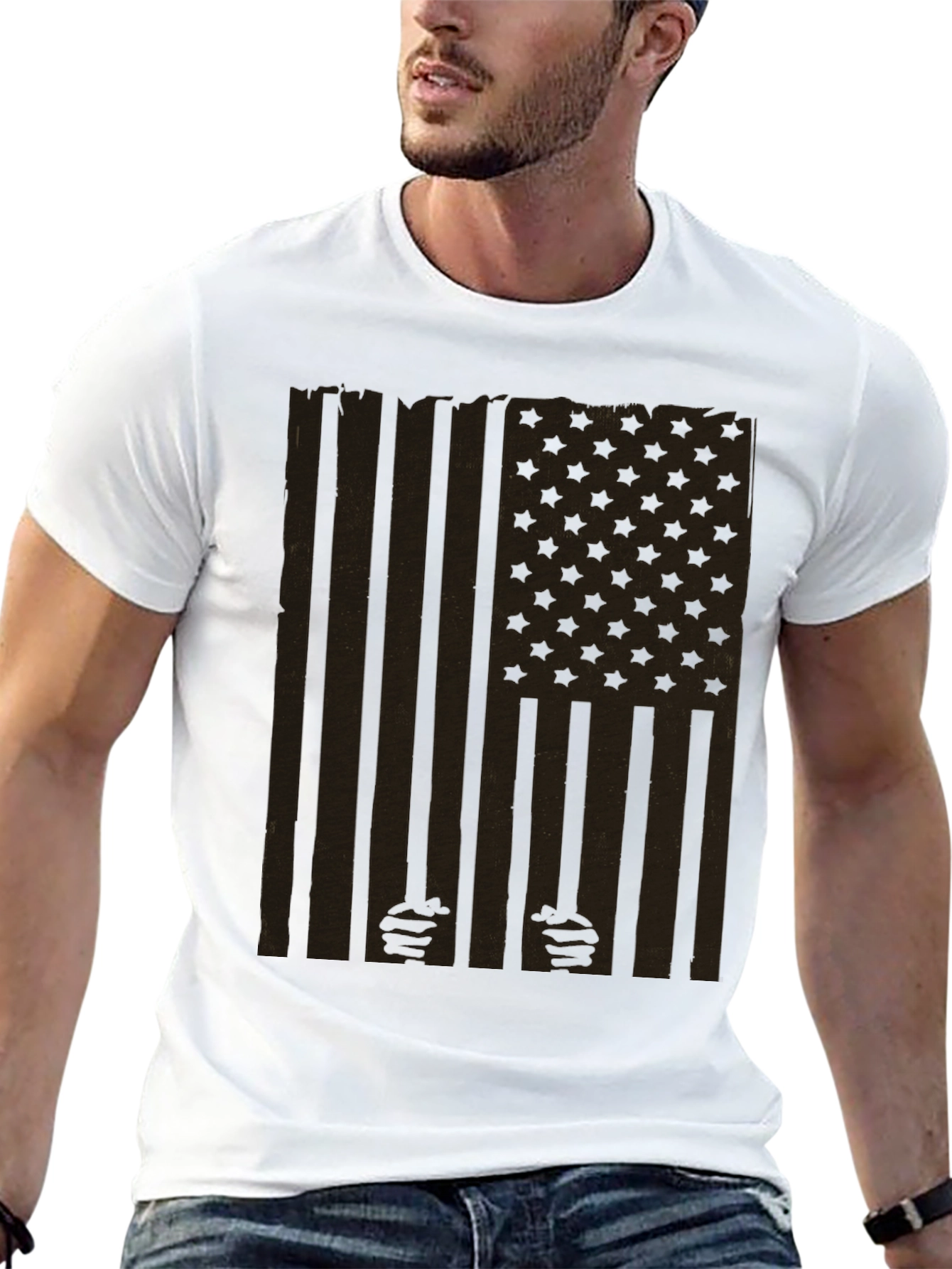 Distressed American Flag Freedom T-Shirt