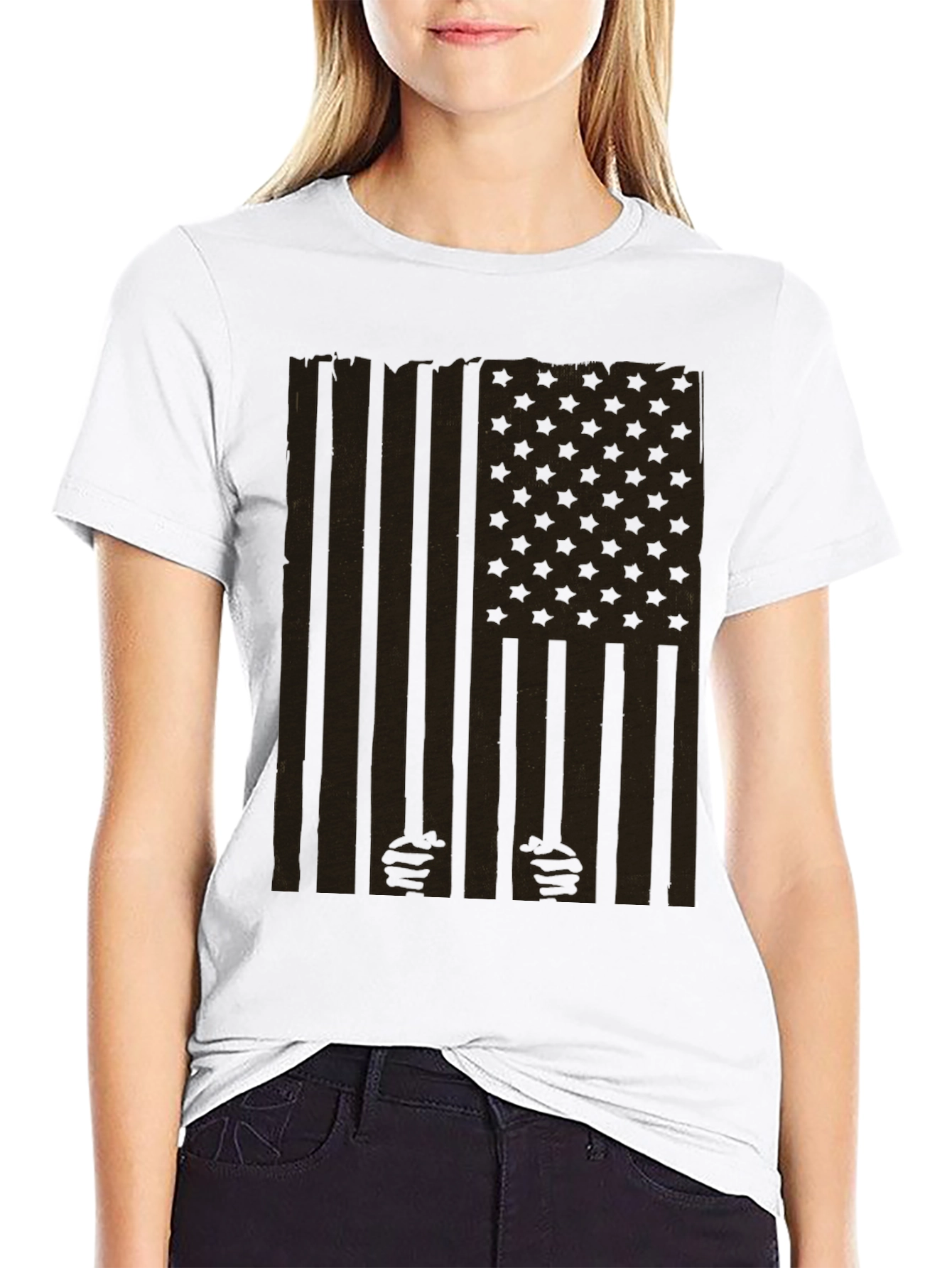 Distressed American Flag Freedom T-Shirt