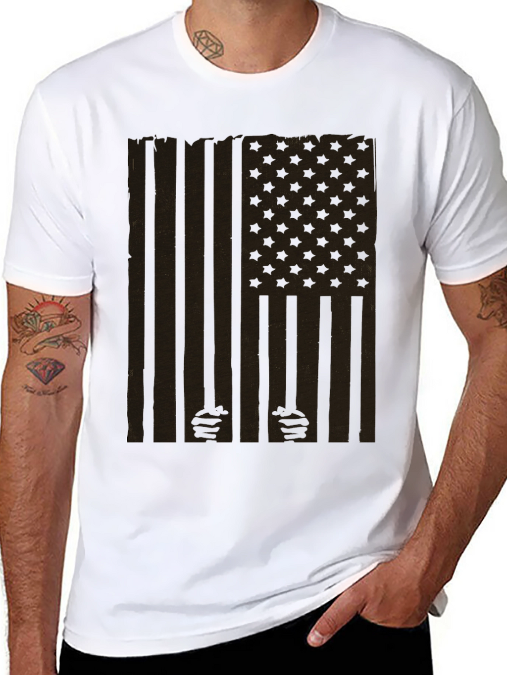 Distressed American Flag Freedom T-Shirt