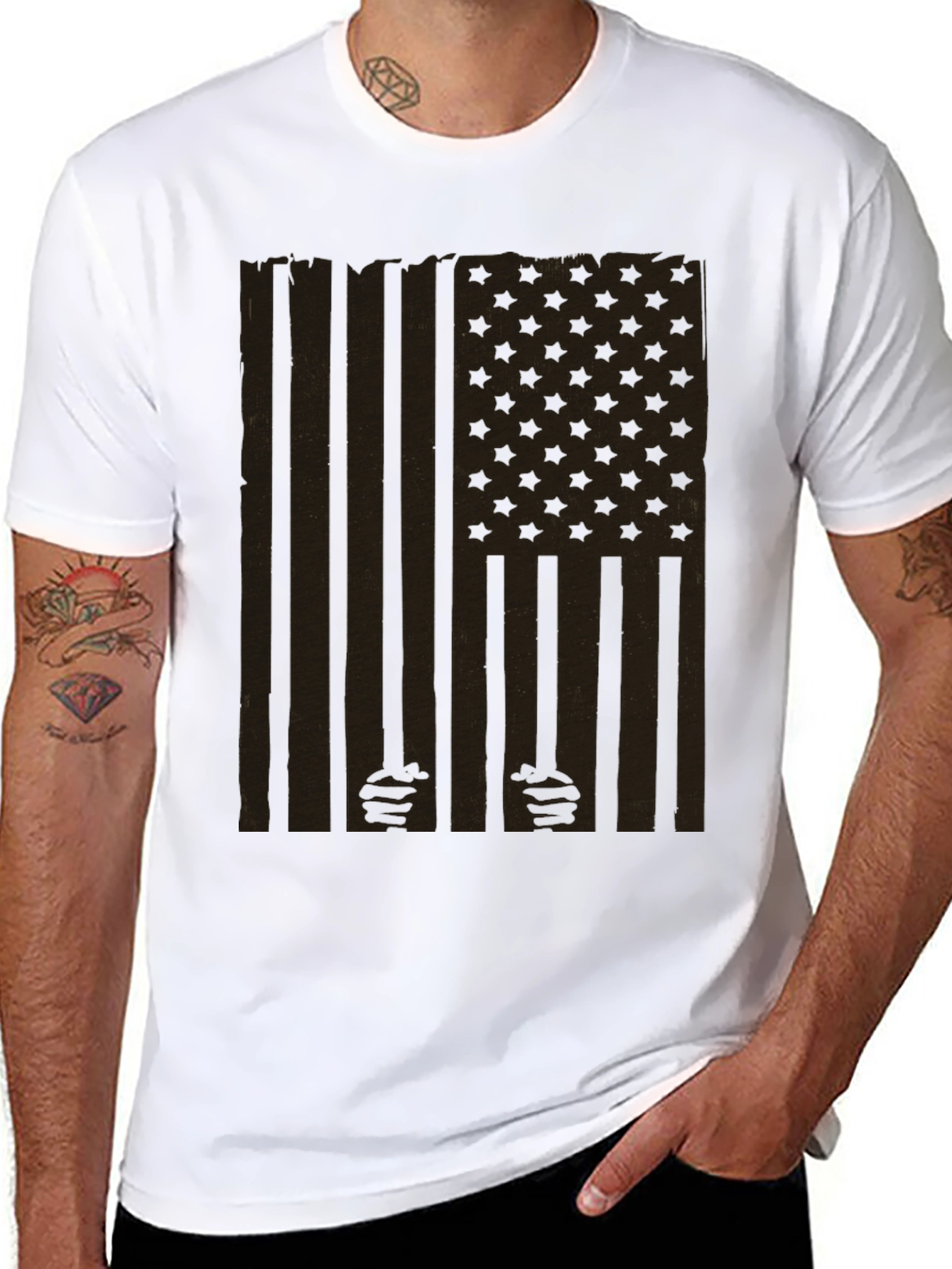 Distressed American Flag Freedom T-Shirt