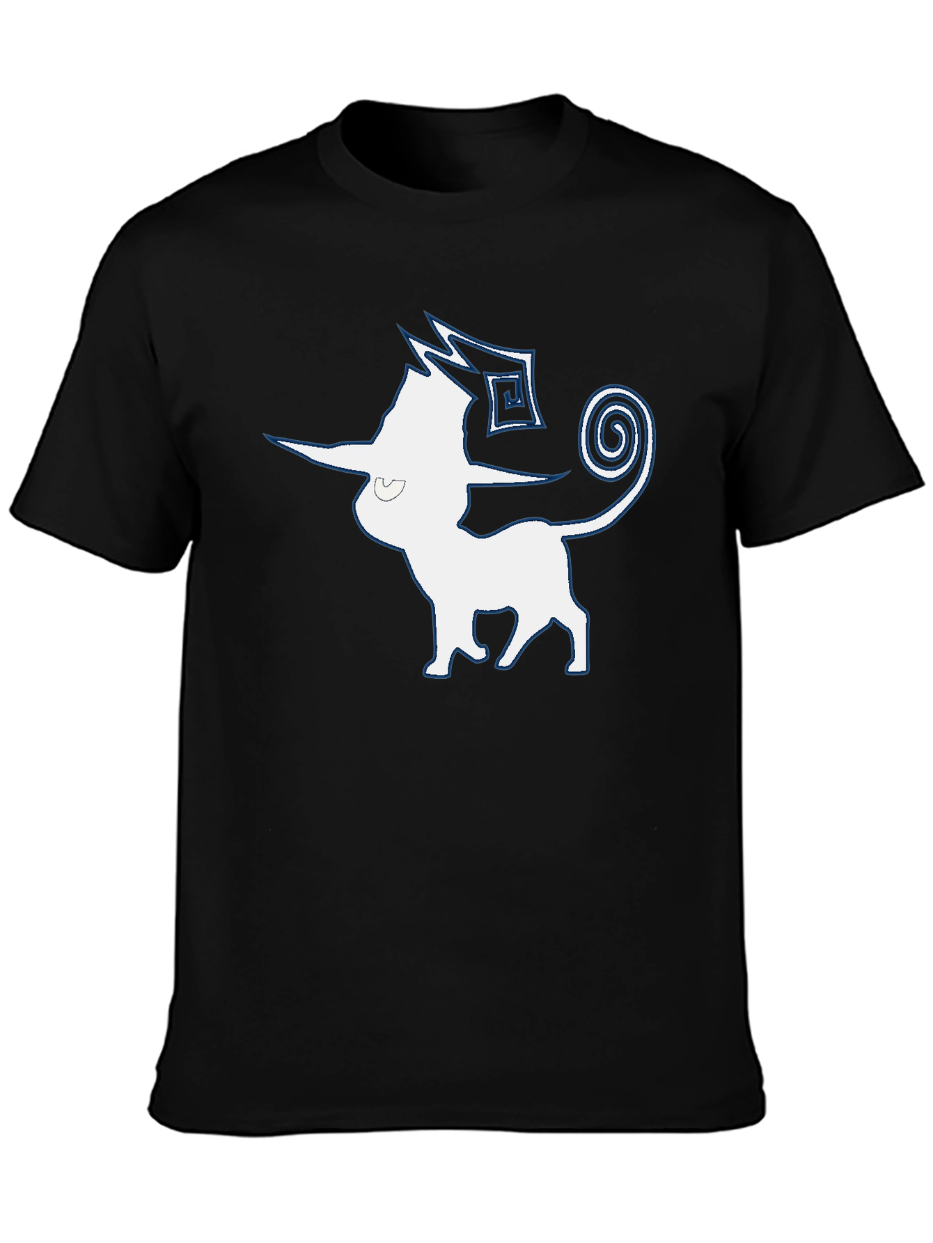 Mens Black T-Shirt with Espeon Graphic