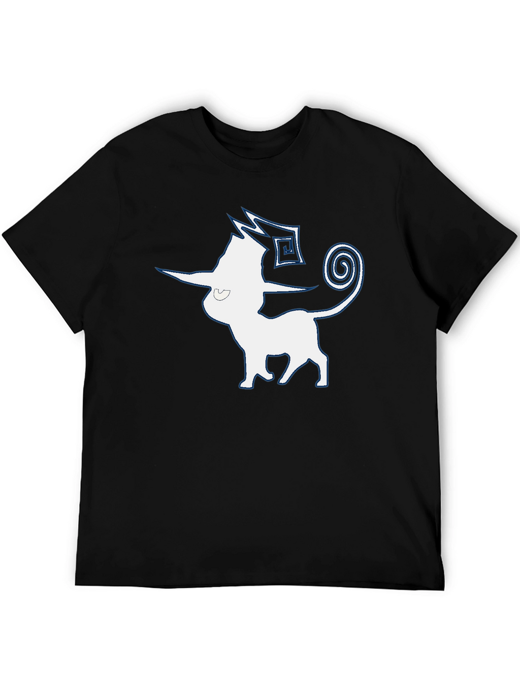 Mens Black T-Shirt with Espeon Graphic