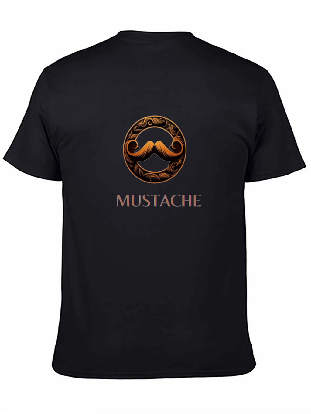 Mustache Graphic Tee - Stylish Round Print