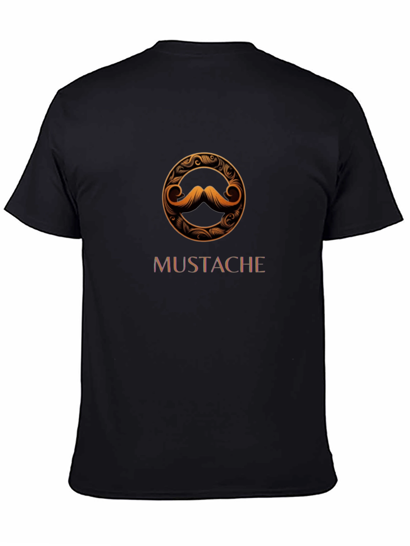 Mustache Graphic Tee - Stylish Round Print