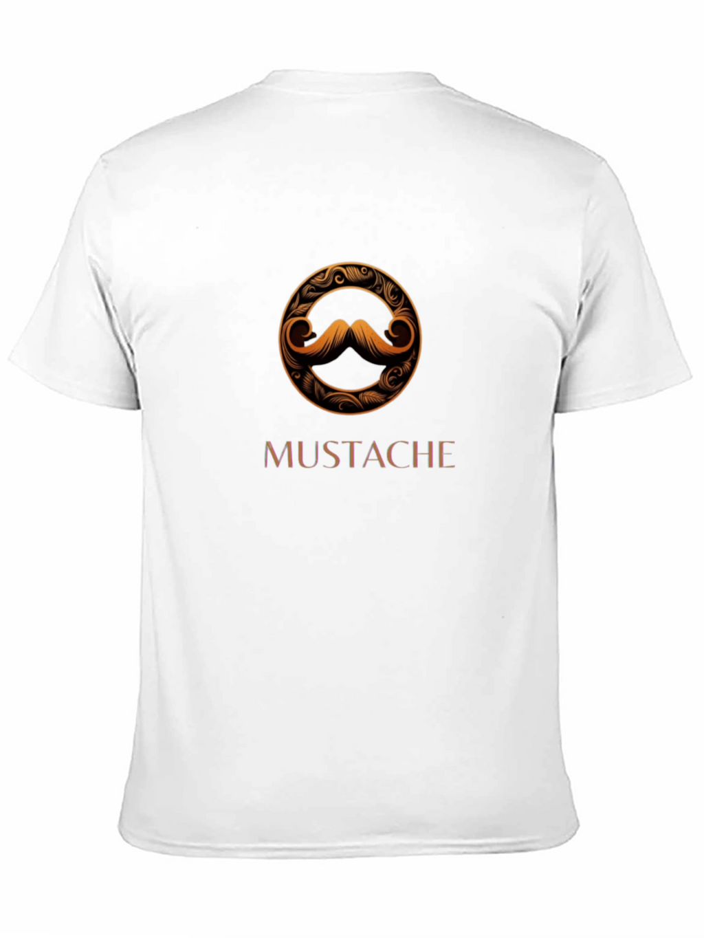 Mustache Graphic Tee - Stylish Round Print