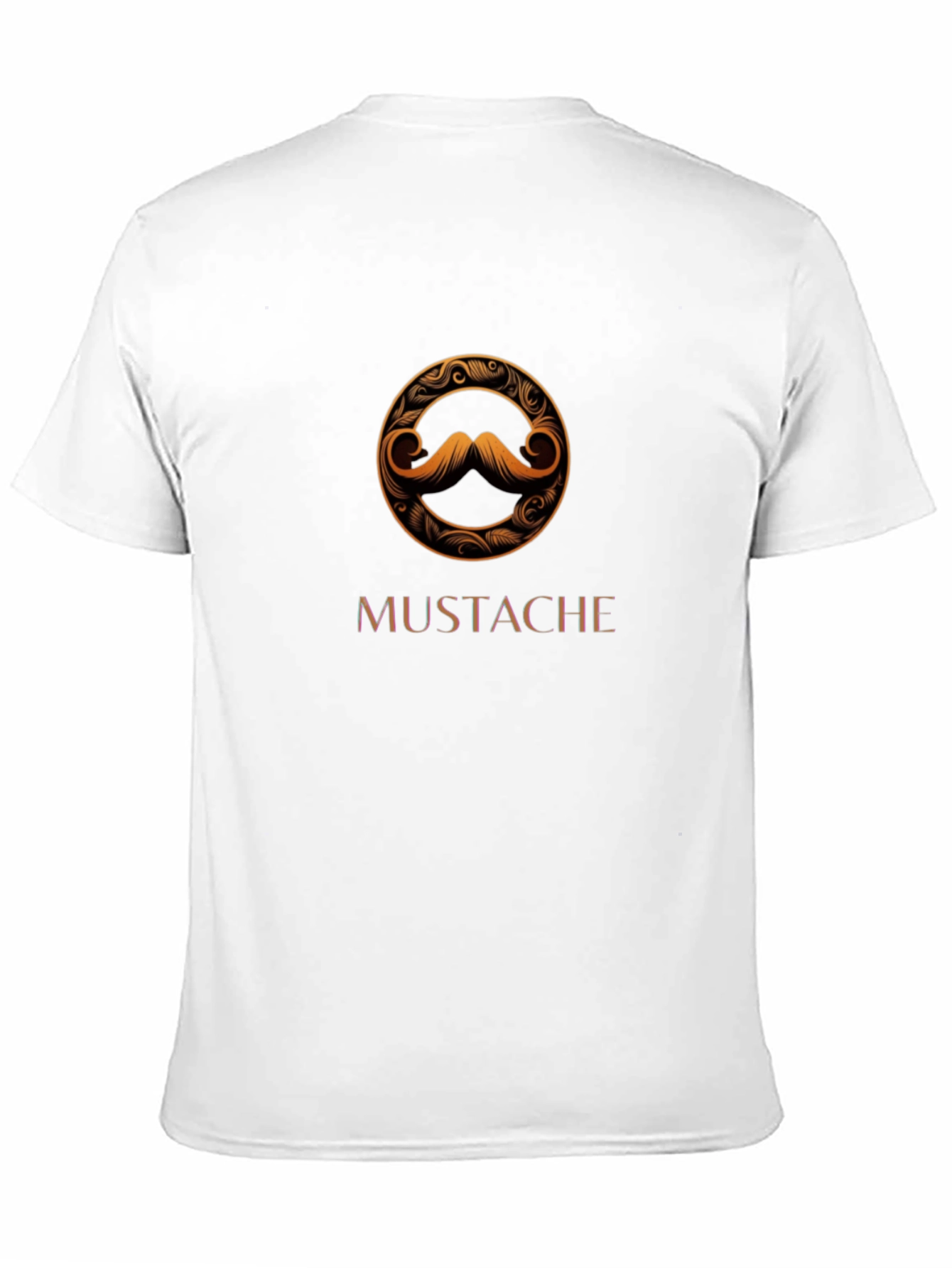 Mustache Graphic Tee - Stylish Round Print