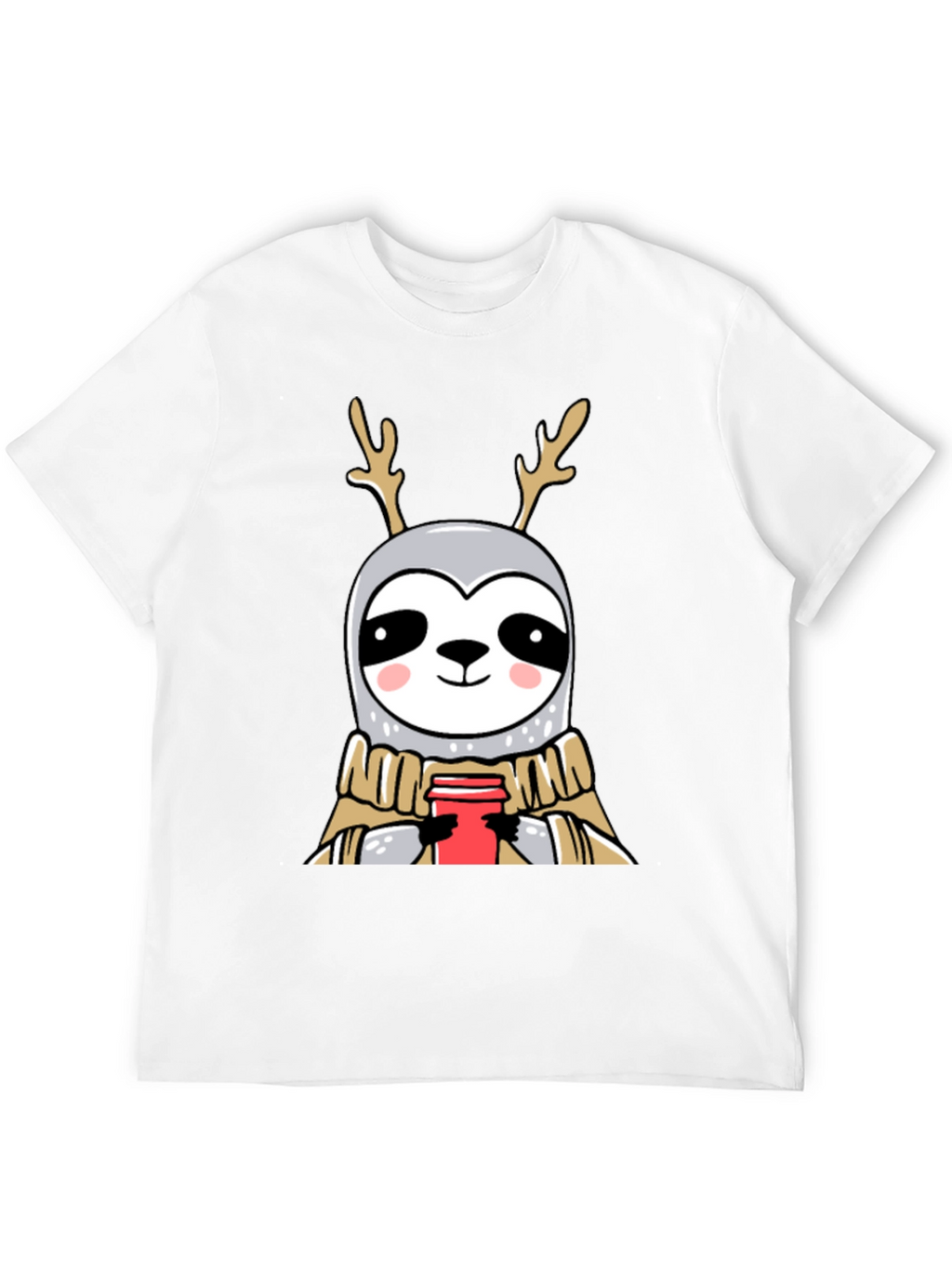 Reindeer Sloth Coffee Lover Tee