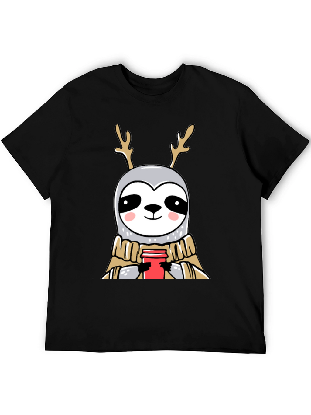 Reindeer Sloth Coffee Lover Tee